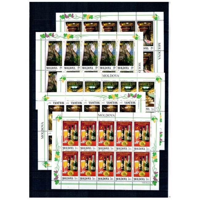 Moldova 2002 - Sărbătoarea vinului, viticultura, serie minicoli neuzate