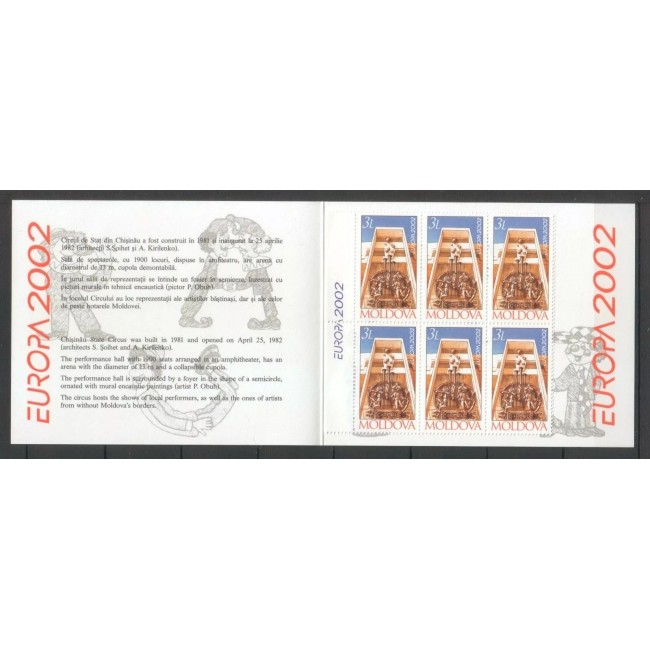 Moldova 2002 - Europa, circul, carnet filatelic neuzat