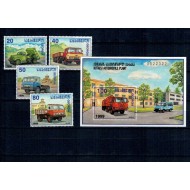 Georgia 1999 - Camioane, transport, serie si colita neuzata