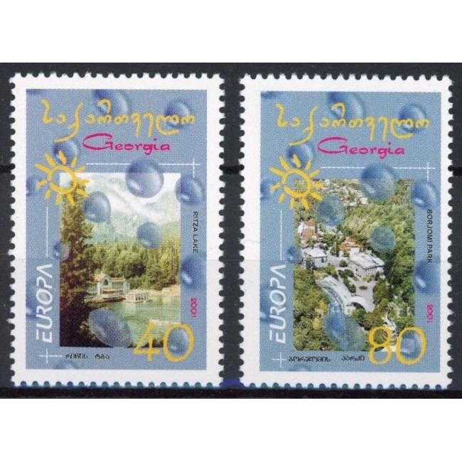 Georgia 2001 - Europa, CEPT, apa, serie neuzata Georgia 2001 - Europa, CEPT, apa, serie neuzata