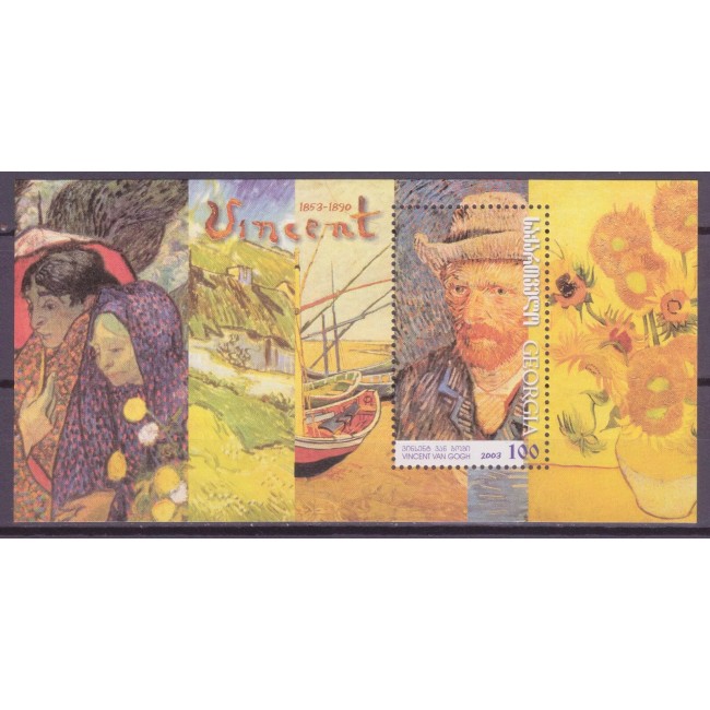 Georgia 2003 - Vincent van Gogh, picturi, arta, colita neuzata Georgia 2003 - Vincent van Gogh, picturi, arta, colita neuzata