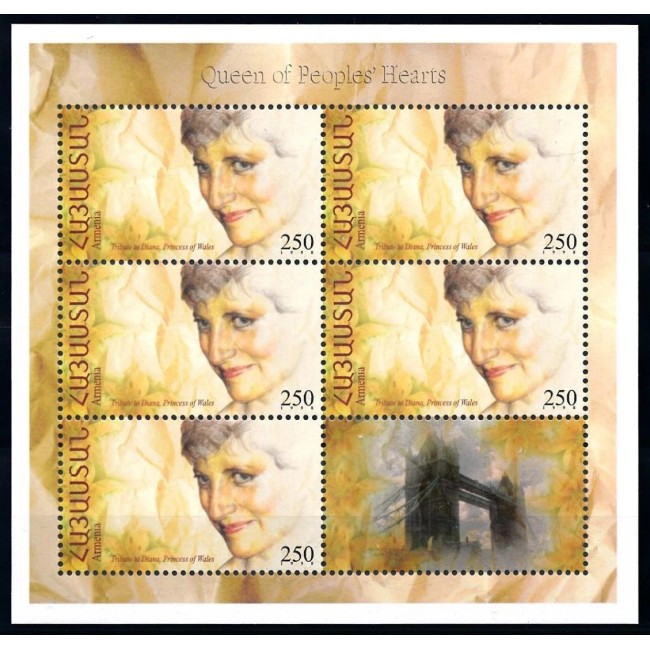 Armenia 1998 - Prințesa Diana, minicoala neuzata Armenia 1998 - Prințesa Diana, minicoala neuzata