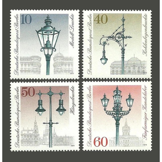 Berlin 1979 - Lămpi, iluminat public, serie neuzata Berlin 1979 - Lămpi, iluminat public, serie neuzata