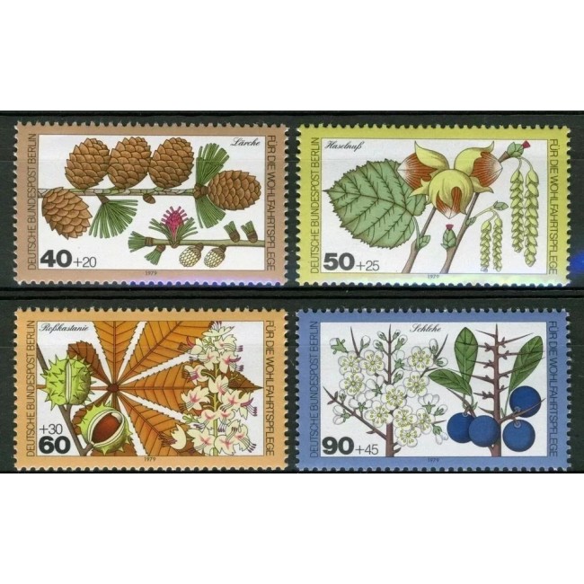 Berlin 1979 - Fructe de pădure, flora, serie neuzata Berlin 1979 - Fructe de pădure, flora, serie neuzata