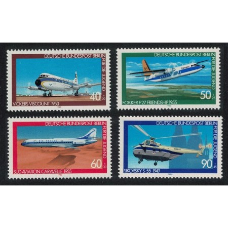 Berlin 1980 - Avioane, istoria aviației, serie neuzata Berlin 1980 - Avioane, istoria aviației, serie neuzata