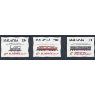 Malaysia 1985 - Trenuri, cai ferate, locomotive, serie neuzata