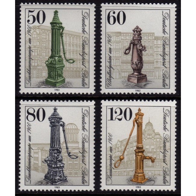 Berlin 1983 - Cișmele, pompe de apa stradale, serie neuzata Berlin 1983 - Cișmele, pompe de apa stradale, serie neuzata