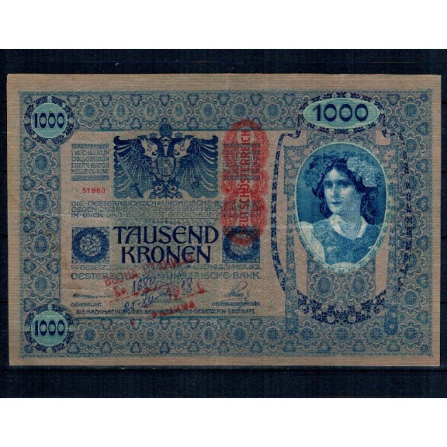 Austro-Ungaria 1902(1918) - 1000 kronen cu stampila Serbia Austro-Ungaria 1902(1918) - 1000 kronen cu stampila Serbia