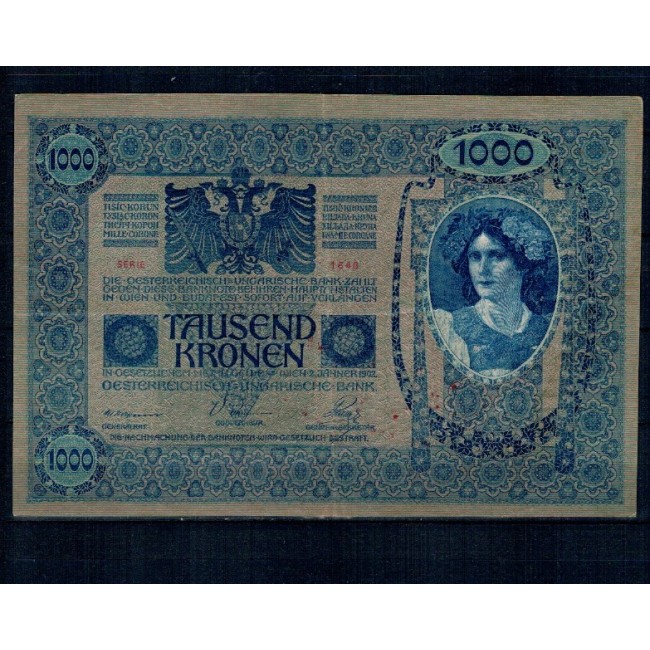 Austro-Ungaria 1902(1918) - 1000 kronen cu stampila Serbia Austro-Ungaria 1902(1918) - 1000 kronen cu stampila Serbia