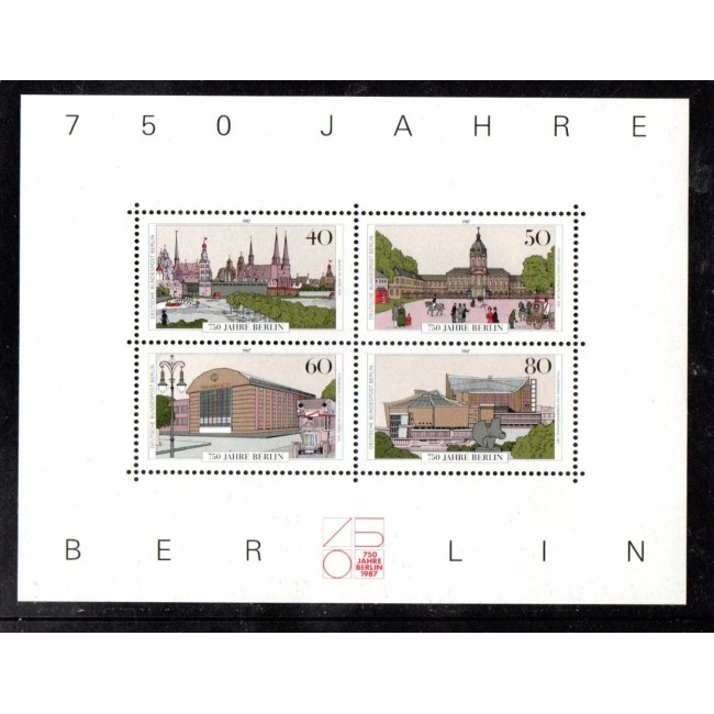 Berlin 1987 - Aniversare Berlin, cladiri, arhitectura, bloc neuzat Berlin 1987 - Aniversare Berlin, cladiri, arhitectura, bloc neuzat