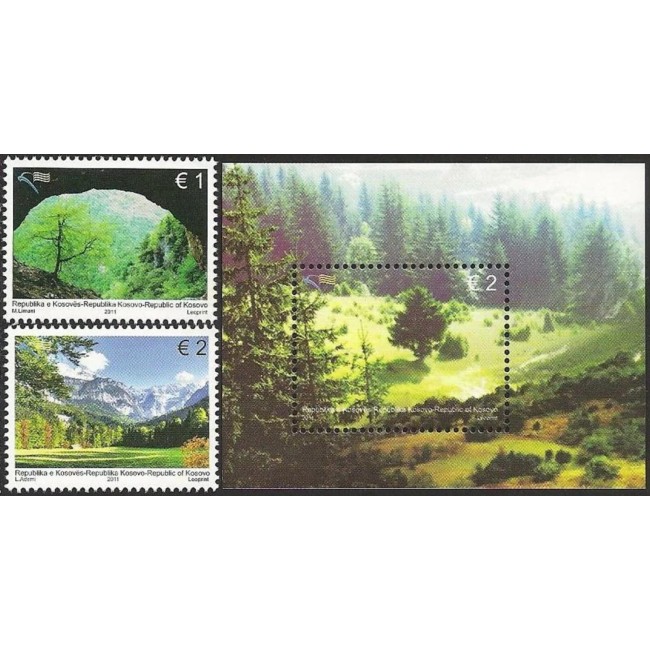 Kosovo 2011 - Europa, păduri, vederi, natura, serie si colita neuzata Kosovo 2011 - Europa, păduri, vederi, natura, serie si colita neuzata