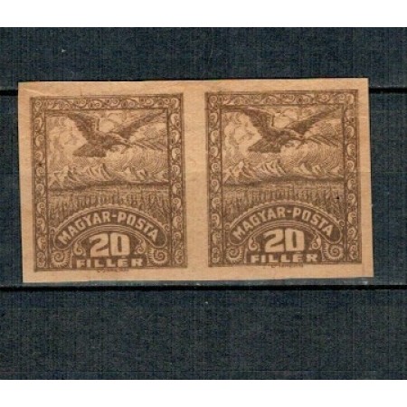 1920 - Ocupația românească in Debrețin (II) eseu 20F pereche neștampilata