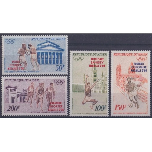 Niger 1972 - Jocurile Olimpice, sport, supratipar medaliați, serie neuzata Niger 1972 - Jocurile Olimpice, sport, supratipar medaliați, serie neuzata