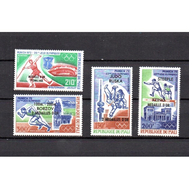 Mali 1972 - Jocurile Olimpice, supratipar medaliați, sport, serie neuzata Mali 1972 - Jocurile Olimpice, supratipar medaliați, sport, serie neuzata