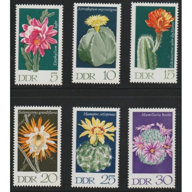 DDR 1970 - Flori de cactus, serie neuzata DDR 1970 - Flori de cactus, serie neuzata