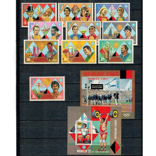 Haiti 1972/1973 - Jocurile Olimpice, sport, serie si colite neuzate Haiti 1972/1973 - Jocurile Olimpice, sport, serie si colite neuzate