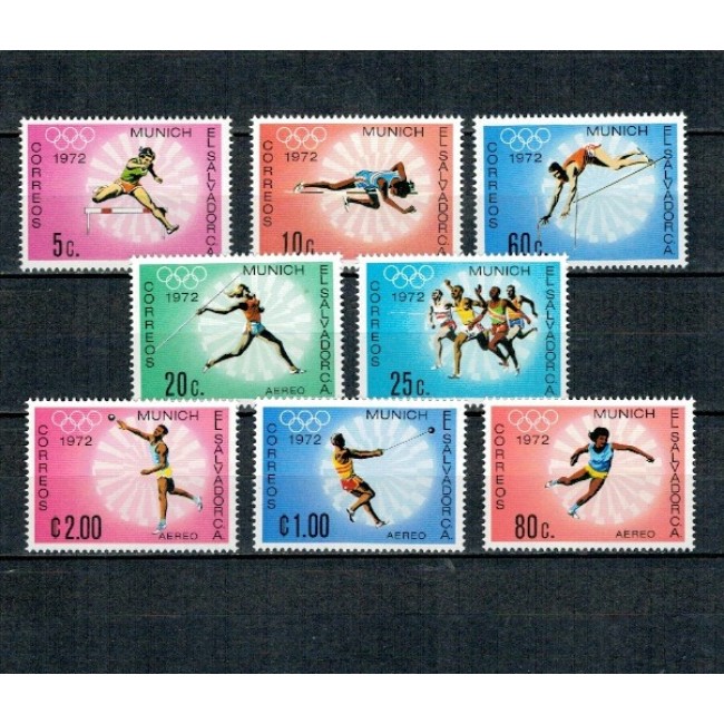 El Salvador 1973 - Jocurile Olimpice, sport, serie neuzata El Salvador 1973 - Jocurile Olimpice, sport, serie neuzata