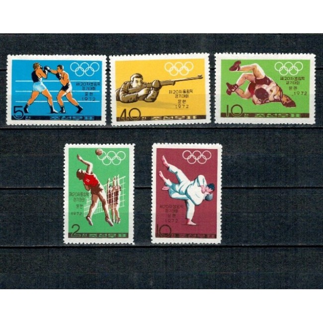 DPR Korea 1972 - Jocurile Olimpice, sport, serie neuzata