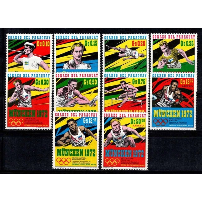 Paraguay 1971 - Jocurile Olimpice, sport, serie neuzata