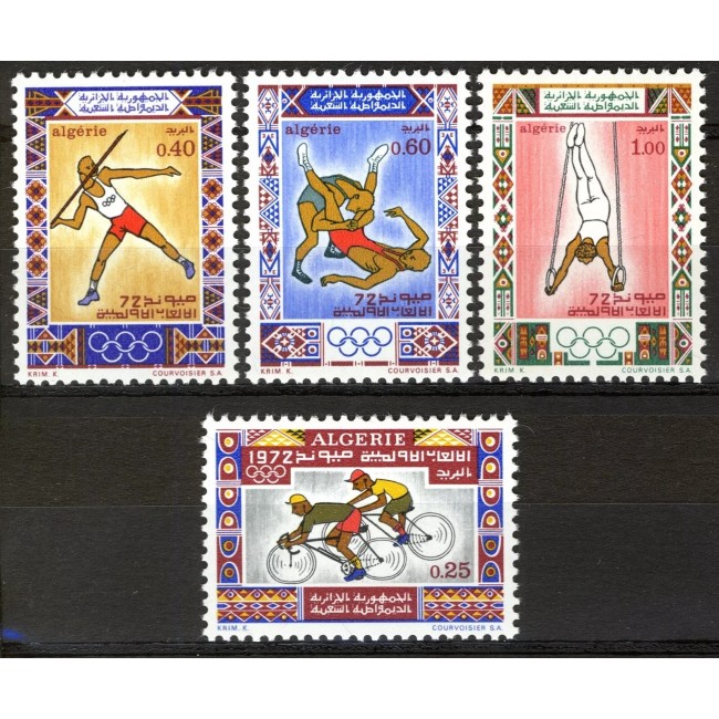 Algeria 1972 - Jocurile Olimpice, sport, serie neuzata Algeria 1972 - Jocurile Olimpice, sport, serie neuzata