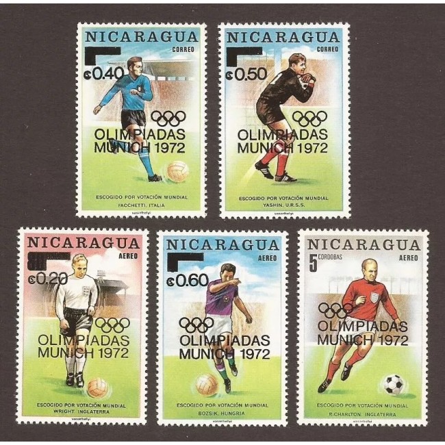 Nicaragua 1972 - Jocurile Olimpice, sport, supratipar, serie neuzata