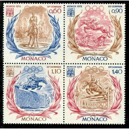 Monaco 1972 - Jocurile Olimpice, sport, echitație, serie neuzata