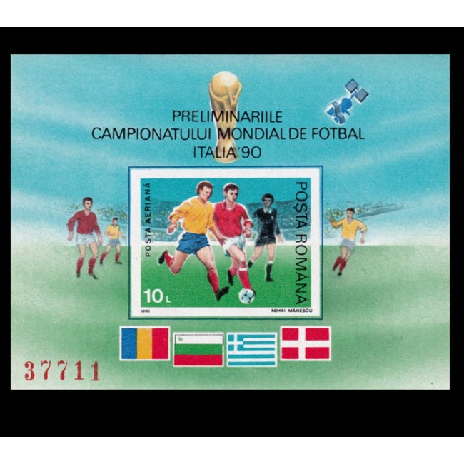 1990 - Preliminariile Campionatului Mondial de Fotbal, colita nedantelata neuzata 1990 - Preliminariile Campionatului Mondial de Fotbal, colita nedantelata neuzata
