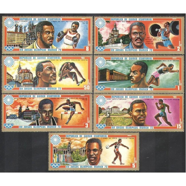 Guinea Ecuatoriala 1972 - Jocurile Olimpice, medaliați, sport, serie neuzata