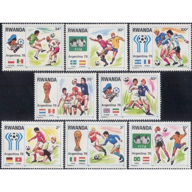 Rwanda 1978 - Campionatul Mondial de Fotbal, serie neuzata Rwanda 1978 - Campionatul Mondial de Fotbal, serie neuzata