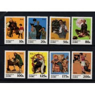 Zaire 1981 - Picturi Norman Rockwell, arta, serie neuzata