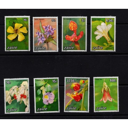 Zaire 1984 - Flori, flora, serie neuzata Zaire 1984 - Flori, flora, serie neuzata