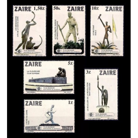 Zaire 1983 - Monumente, turism, serie neuzata Zaire 1983 - Monumente, turism, serie neuzata