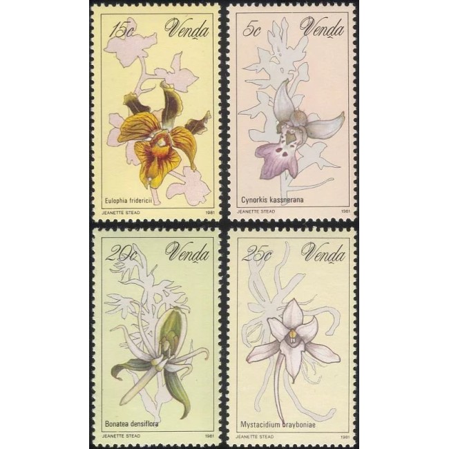 Venda 1981 - Flori, orhidee, serie neuzata