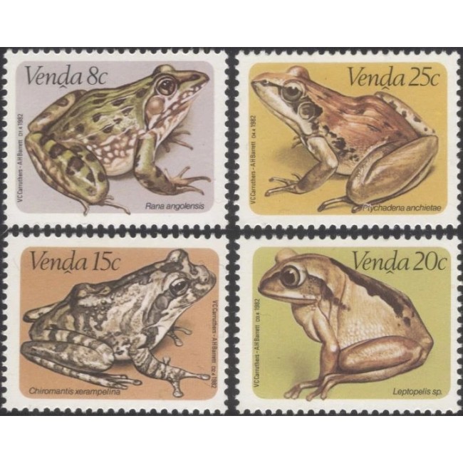 Venda 1982 - Broaște, fauna, serie neuzata Venda 1982 - Broaște, fauna, serie neuzata