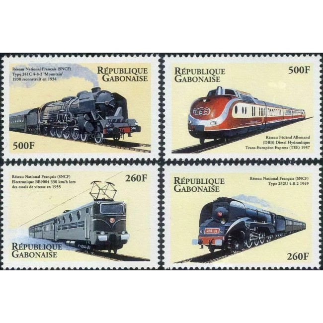 Gabon 2000 - Locomotive, trenuri, serie neuzata