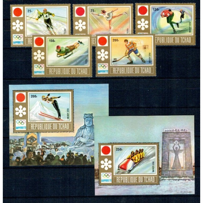 Tchad 1972 - Jocurile Olimpice de iarna, sport, serie si colite neuzate Tchad 1972 - Jocurile Olimpice de iarna, sport, serie si colite neuzate