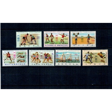 Colonii Portugheze - Mic lot tematica Jocurile Olimpice din 1972, timbre neuzate