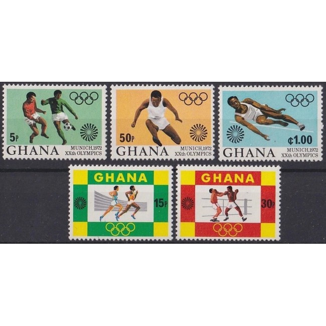Ghana 1972 - Jocurile Olimpice, sport, serie neuzata