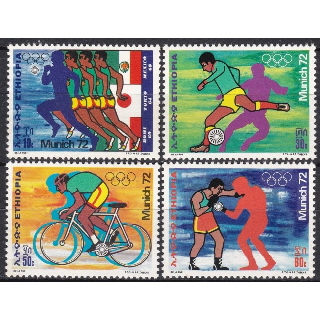 Ethiopia 1972 - Jocurile Olimpice, sport, serie neuzata