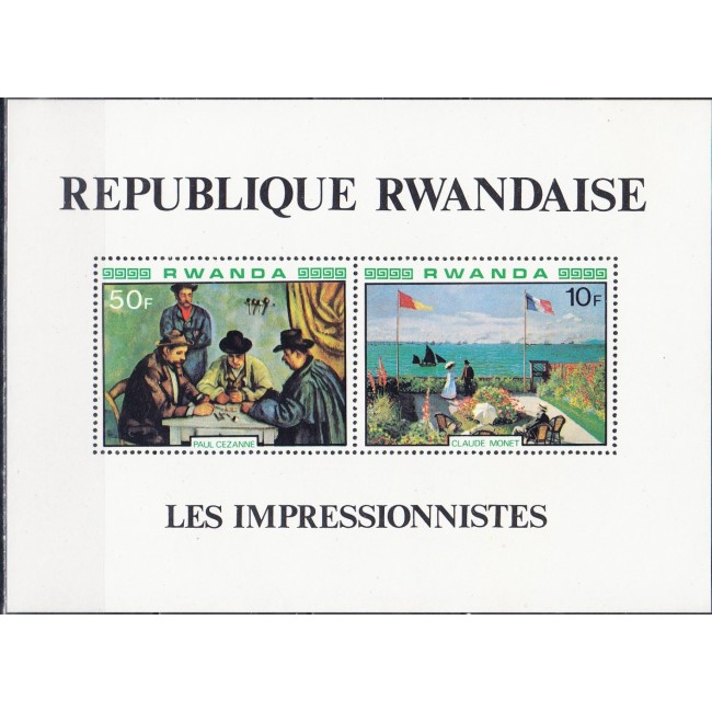 Rwanda 1980 - Picturi, arta, impresioniști, colita neuzata Rwanda 1980 - Picturi, arta, impresioniști, colita neuzata