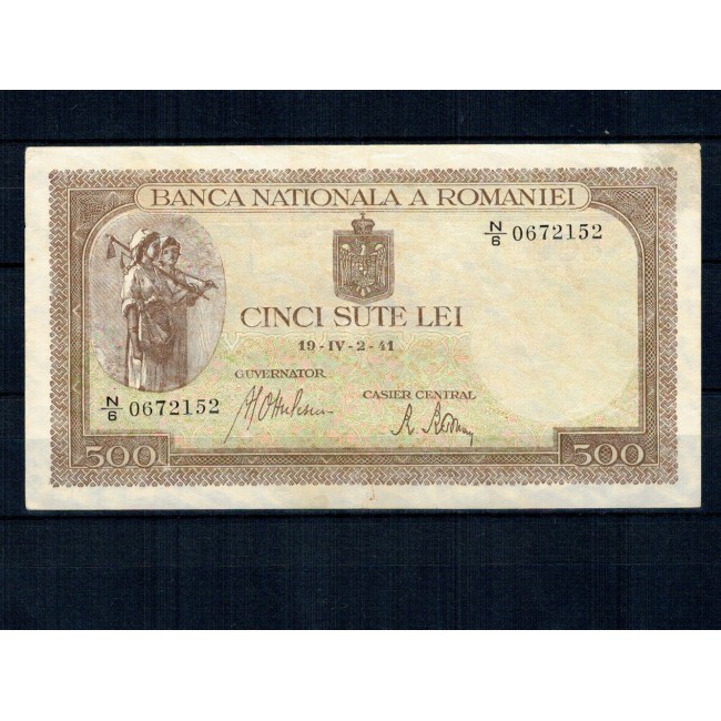 Romania 1941, 2 aprilie - 500 lei, circulata Romania 1941, 2 aprilie - 500 lei, circulata