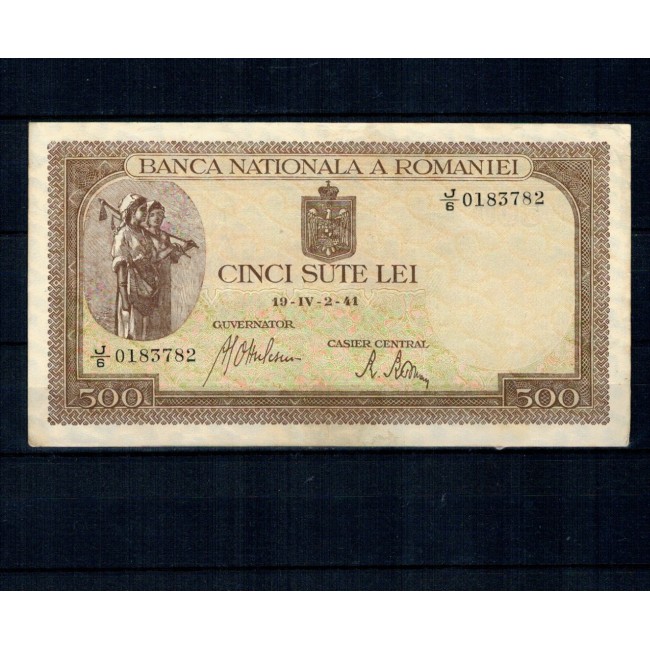 Romania 1941, 2 aprilie - 500 lei, aproape necirculata Romania 1941, 2 aprilie - 500 lei, aproape necirculata