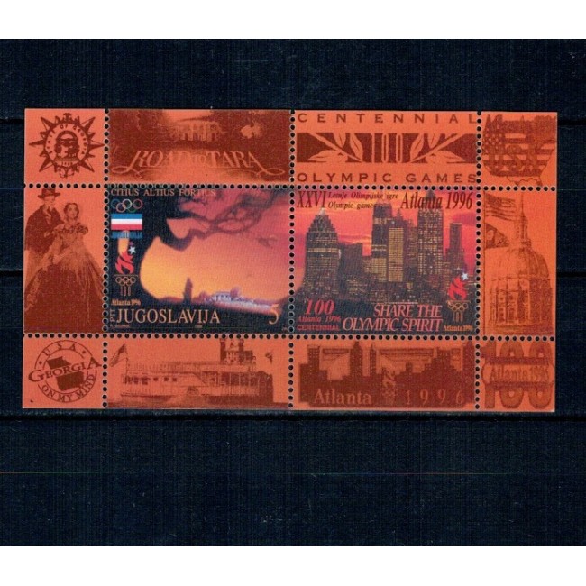Iugoslavia 1996 - Jocurile Olimpice Atlanta, colita neuzata