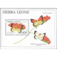 Sierra Leone 1991 - Fluturi, colita neuzata