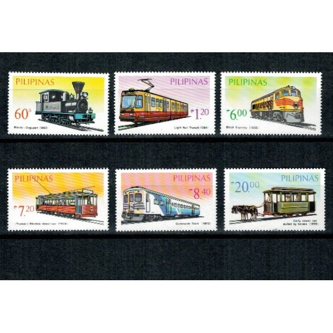 Filipine 1984 - Locomotive, trenuri, cai ferate, serie neuzata Filipine 1984 - Locomotive, trenuri, cai ferate, serie neuzata