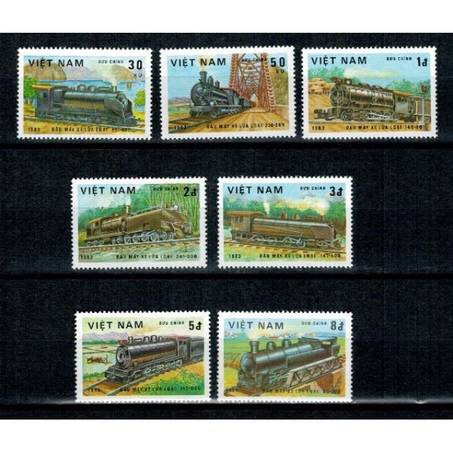 Vietnam 1983 - Locomotive, trenuri, cai ferate, serie neuzata Vietnam 1983 - Locomotive, trenuri, cai ferate, serie neuzata