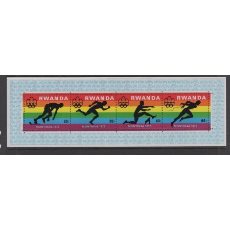 Rwanda 1976 - Jocurile Olimpice, sport, bloc neuzat