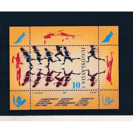 Iugoslavia 1990 - Atletism, Campionatele Europene, colita neuzata Iugoslavia 1990 - Atletism, Campionatele Europene, colita neuzata