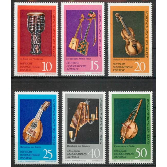 DDR 1971 - Instrumente muzicale populare, serie neuzata