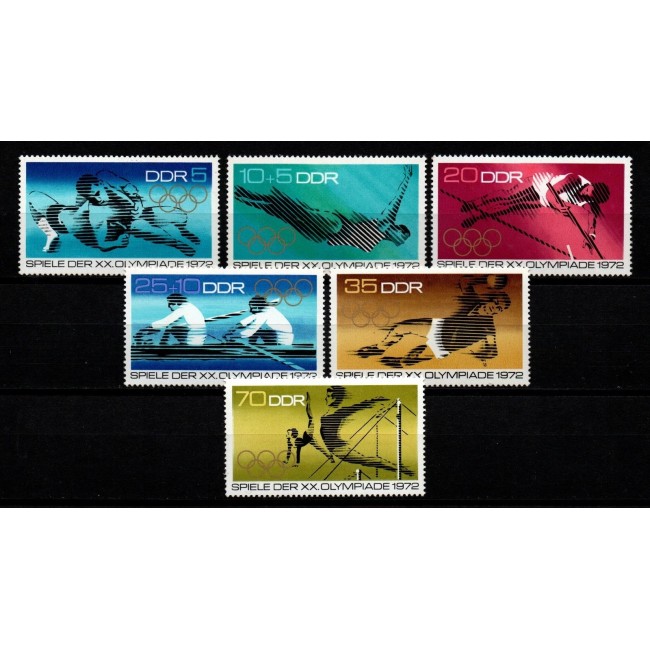 DDR 1972 - Jocurile Olimpice, sport, serie neuzata DDR 1972 - Jocurile Olimpice, sport, serie neuzata